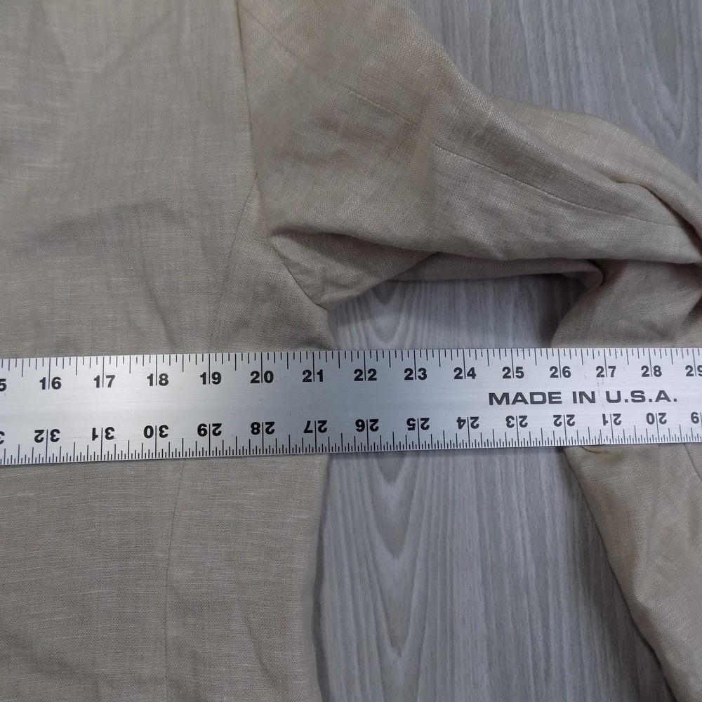 Abercrombie & Fitch Slim Fit Linen Suit Mens 44R 34x34 Beige Preppy EUC - Picture 11 of 16